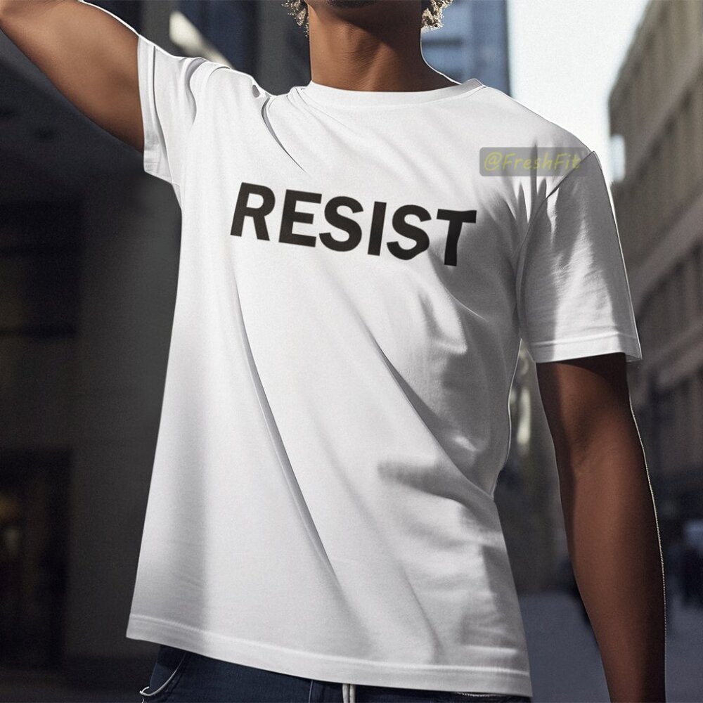 🆕Resist White T-Shirt Graphic Tee